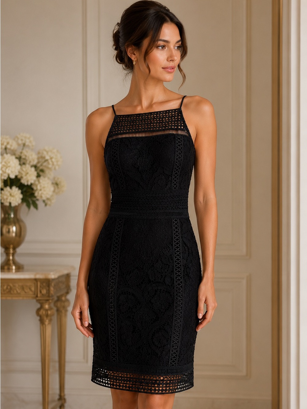 Black Topshop Lace Midi Dress | Size US 2 / UK 6 / EU 34 *NWOT*